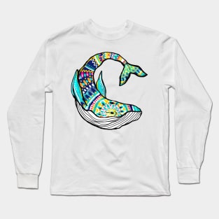 Colorful Whale Long Sleeve T-Shirt